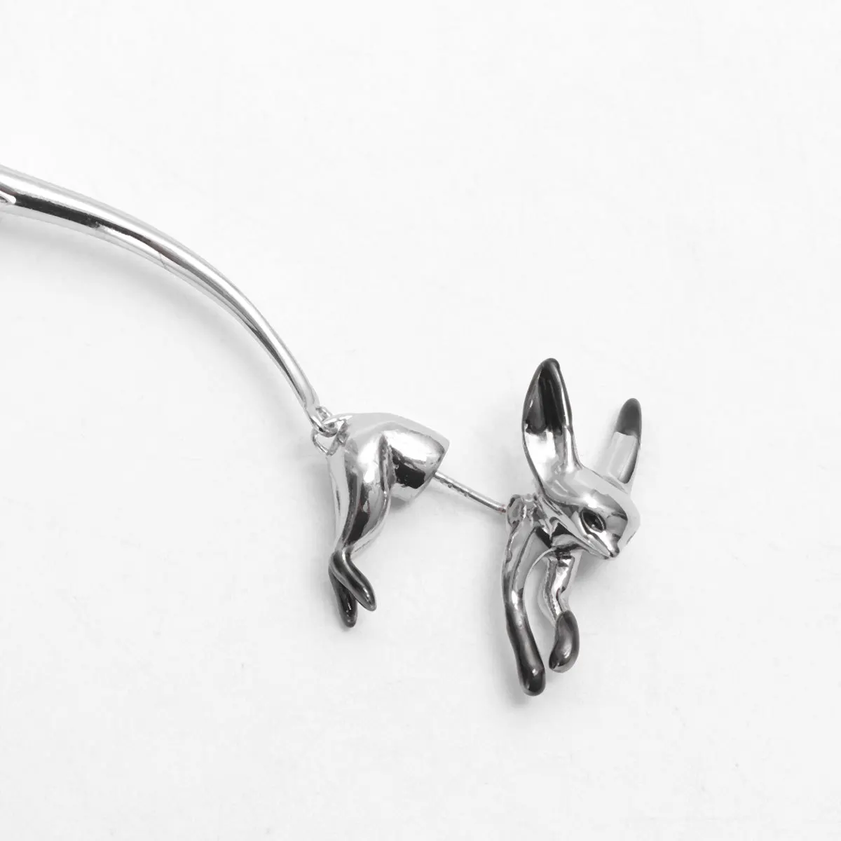 

1pc Fox Earrings Dangle Elegant Ear Elegant Earbob Ear Pendants Dangle Jewelry For Women Party Wedding Gifts White Gold