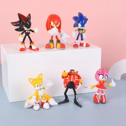 Sonic Action Figur Schatten Knöchel Schwänze Amy PVC Puppe Anime Peripherie Modell Ornament Dekoration Kinderspiel zeug Geburtstags geschenke