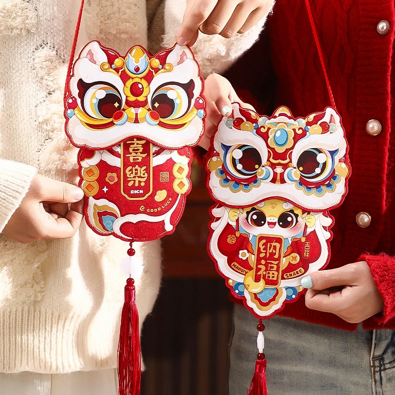 1 قطعة السنة الصينية الجديدة المغلفات الحمراء 2025 ثعبان العام محظوظ الحزم الحمراء زودياك الجوف الإبداعية محظوظ المال مهرجان الربيع العناصر #4