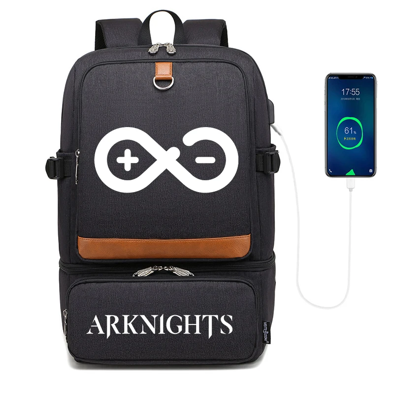 

Game Arknights Laptop Backpack Compartment USB Waterproof Backpacks Cooler Bags Outdoor Hiking Thermal Insulated lunch Bag