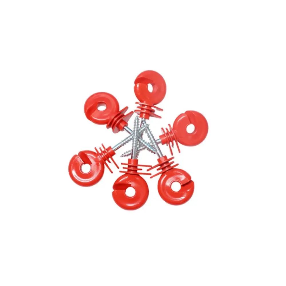 

100Pcs Screw-In Wood Post Screw Angled Slot Great Insulation Fence Ring Insulator Fence Tool Easy To Use
