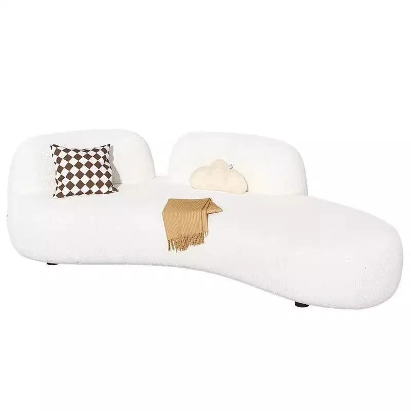 

Cream wind sofa home living room clothing wedding shop hall reception curved sofa Internet celebrity design sofa