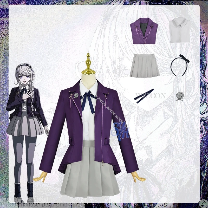 

Kirifuji Nozomi Cosplay Game The Hundred Anime disfraz Purple Punk Coat Y2k Fashion Jirai Kei Girls Dress JK Uniform Halloween