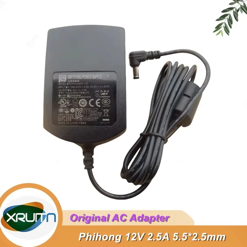 PSAA30R-120 Original Phihong fuente de alimentación de conmutación 12V 2.5A adaptador de CA PSAA30R-120 cargador 5,5*2,5mm enchufe de EE. UU./UE/Reino Unido