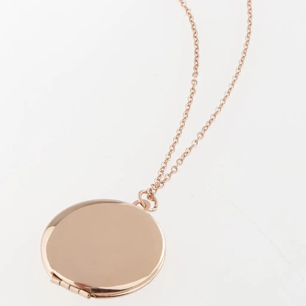 

Custom Photo Locket Round Pendant Necklace Copper Memorial Jewelry for Women Men Gift for Special Occasions