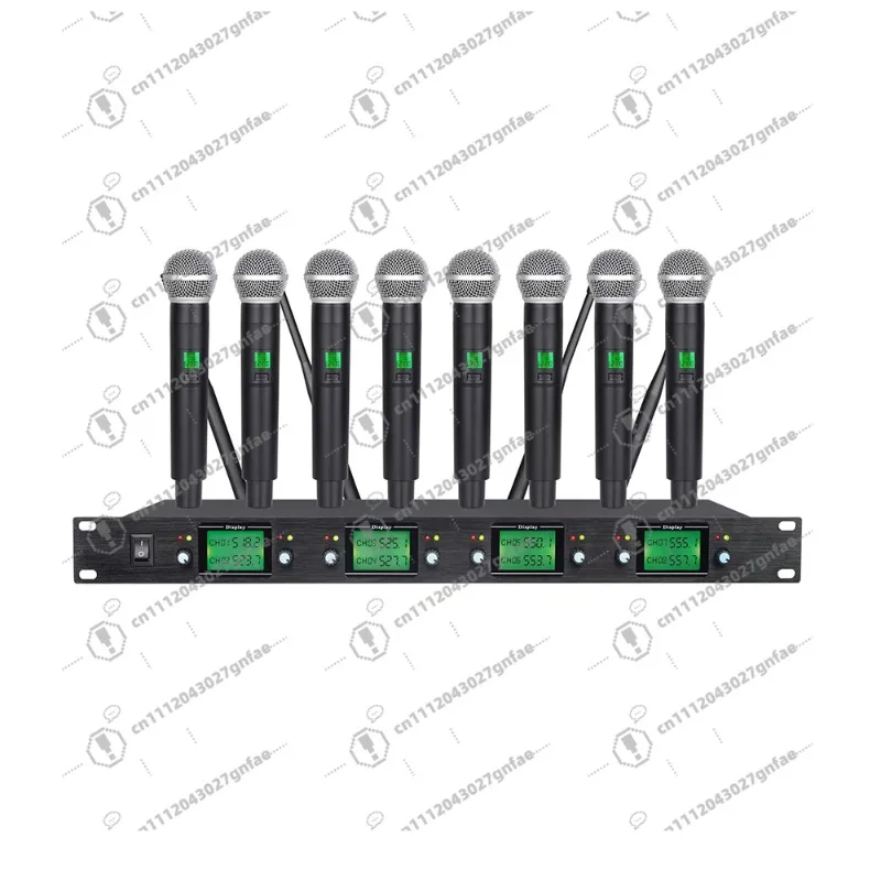 Professional 8-channel UHF wireless microphone system handheld dynamic microphone,