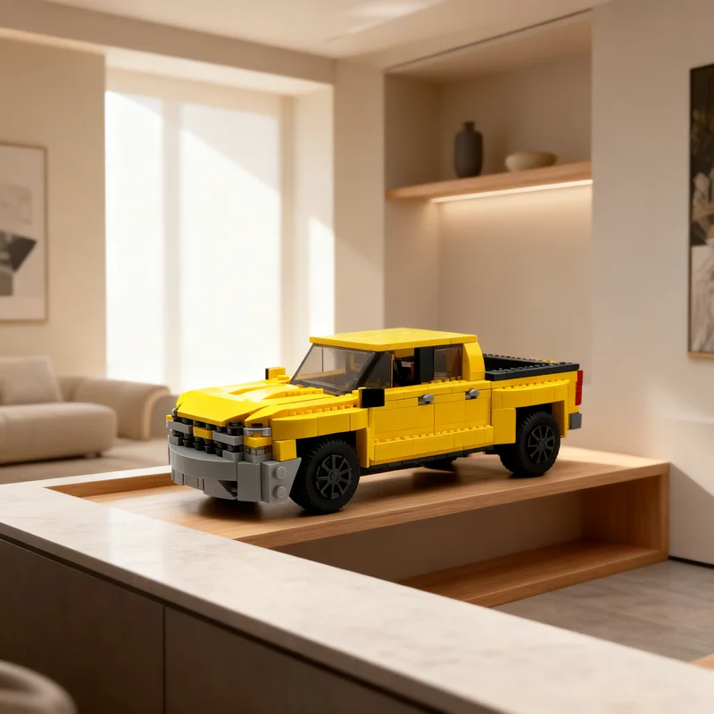 

435pcs MOC Bowtie Silverado Yellow City Champions Model Building Blocks Creative DIY Gift Display Decor Assemble Premium Adult