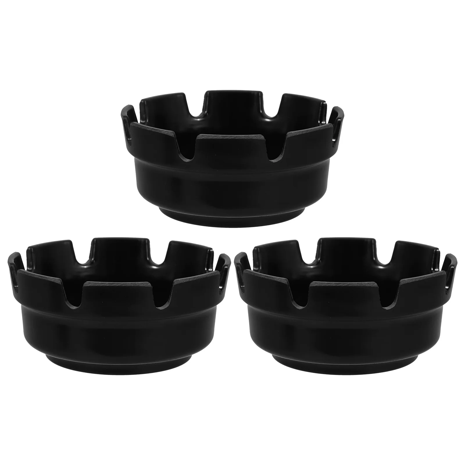 

3pcs Ash Tray Set Outdoor Decorative Ashtray For Cigarettes Portable Indoor Car Use Plastic Vintage Style Unique Holder