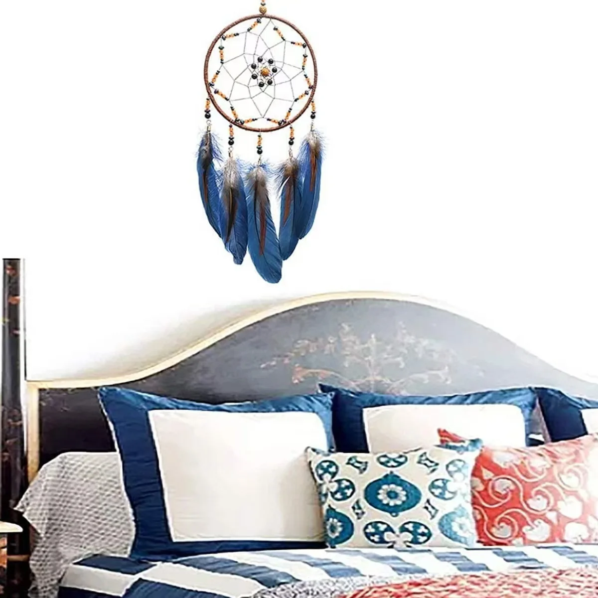 

Dream Catcher Vintage Wind Chime Hanging Ornament Home Decor Indian Natural Stone Tree of Life Dream Catcher Wall Decor