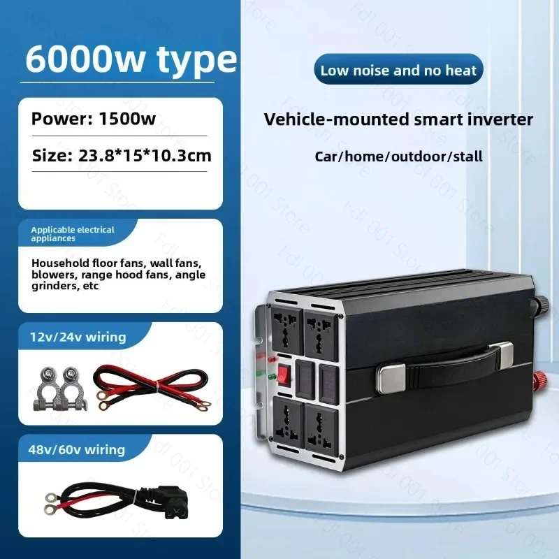 Inverter High Power 12v24v48v60v to 220v Converter Car Electric Vehicle Home Appliance Transformer