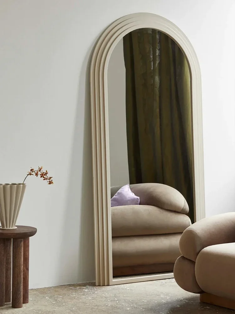 

French luxury full-length mirror, creative arch mirror, home decoration vanity mirror, high-definition large mirror,good quality