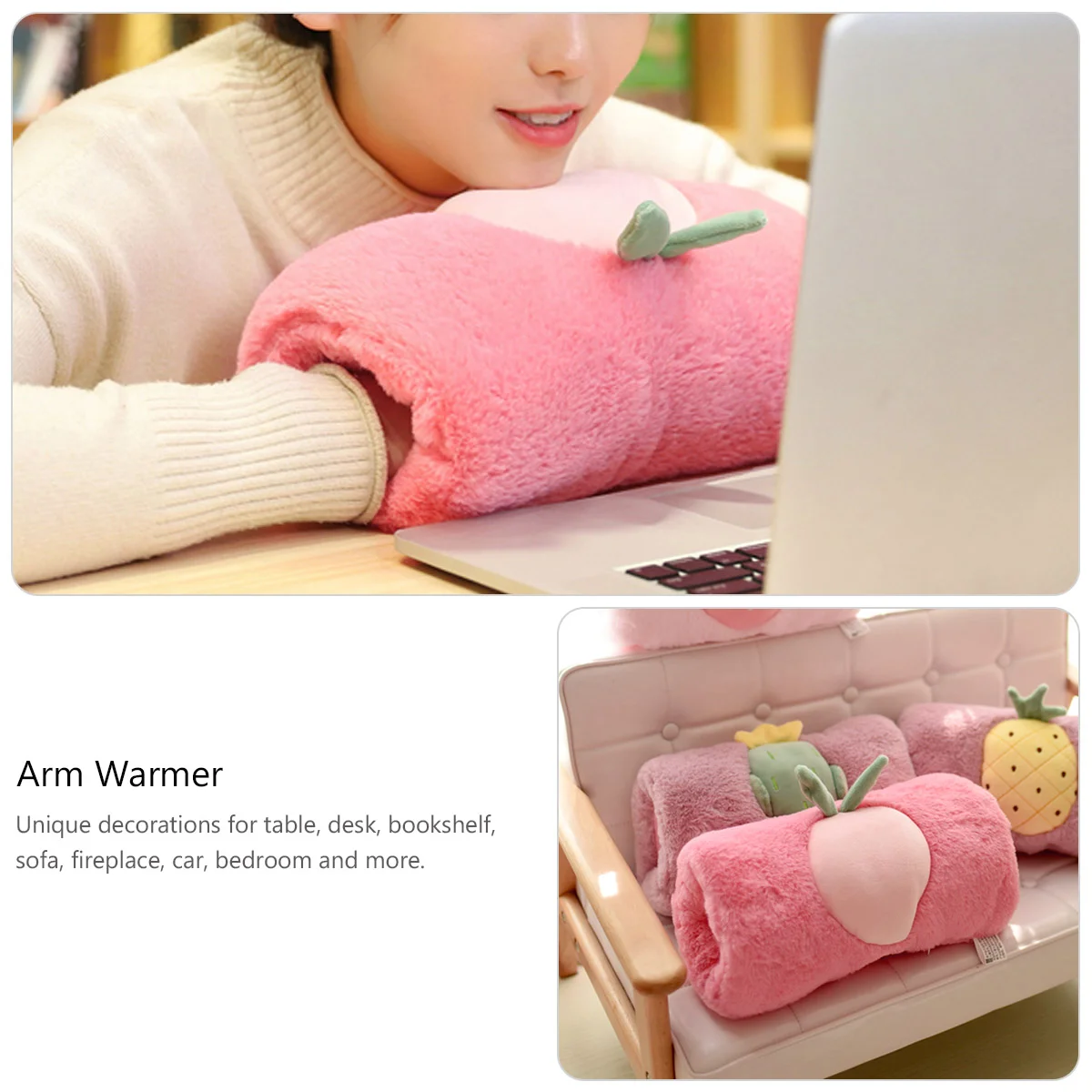 Hand Warmer Muff Faux Fur Handmuffs Pink Pillows Elastic Fleece Pp Cotton Women's Miss Gloves