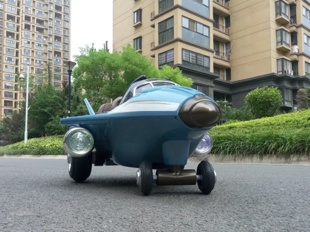 Children's electric vehicle four-wheel stroller car remote control dual drive can ride children aircraft car fighter
