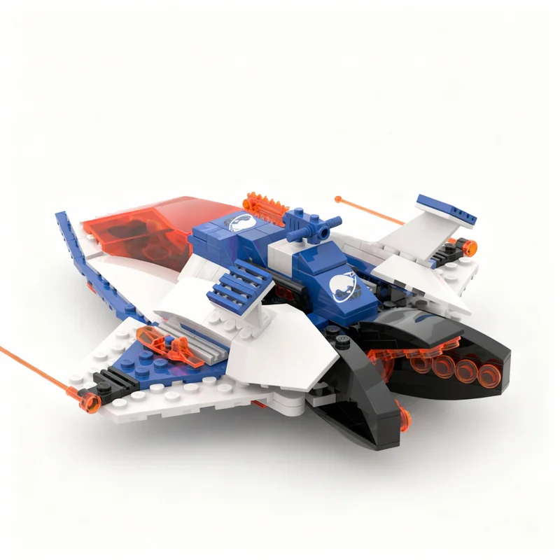 267pcs MOC Interstellar Ice Planet Spaceship Model Building Blocks Christmas Gift Construction Toy DIY Craft Display Collection
