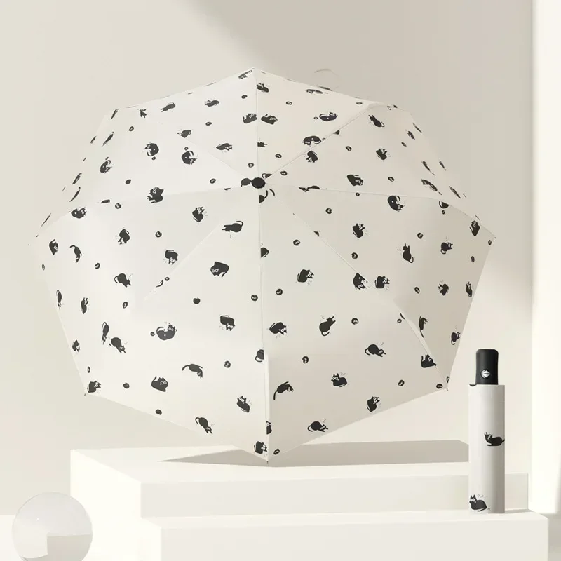 Uv Sun Umbrella Rain Folding Vinyl Cartoon Parasol Umbrella