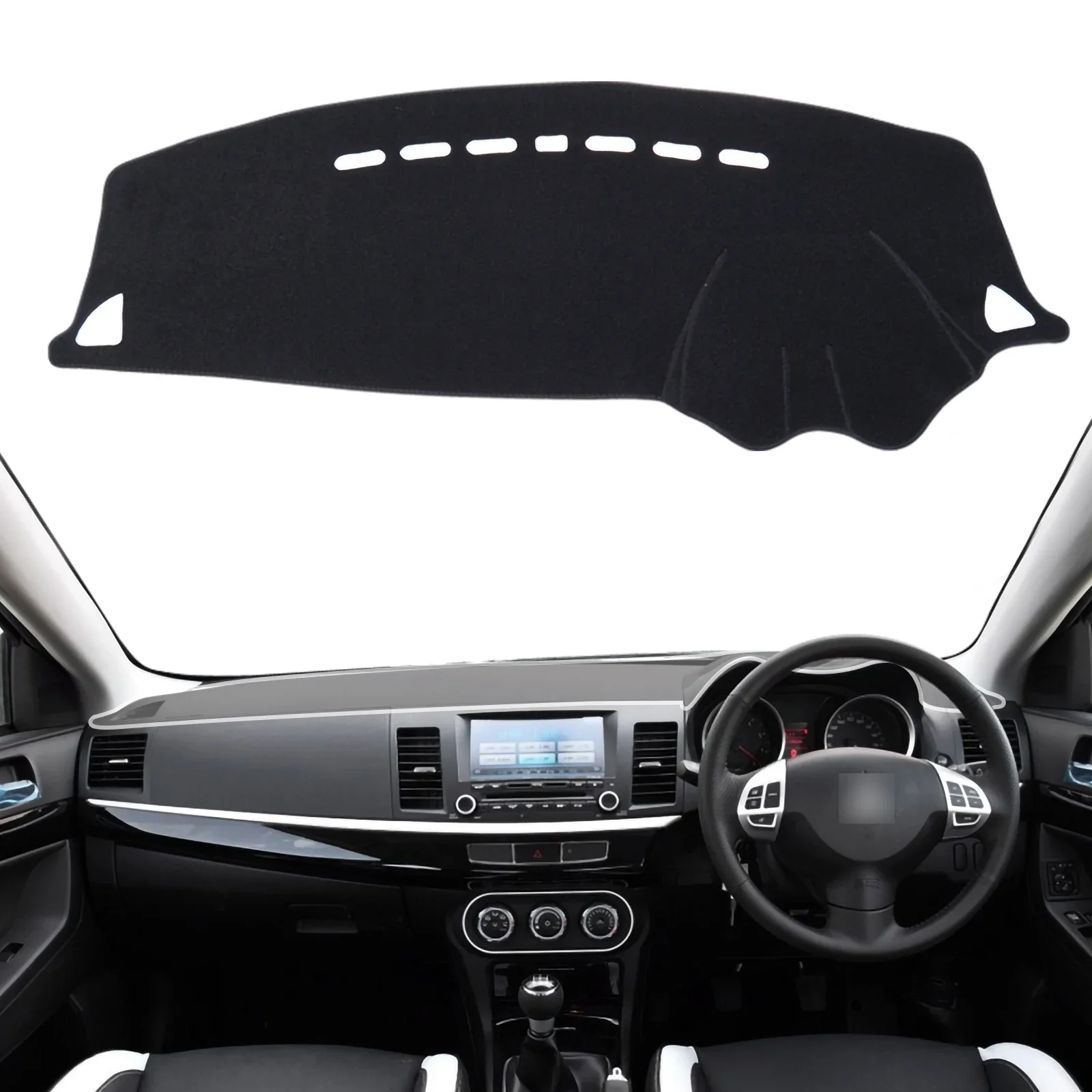 Dashboard Pad Cover for Mitsubishi Lancer 2008~2016 Ralliart EVO X Galant Fortis EX Sunshade Dash Mat Dashmat Accessories