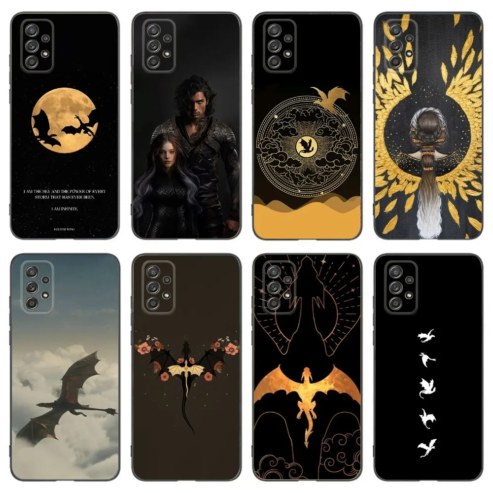 F-Fourth W-Wing Dragon Phone Case For Samsung Galaxy A13,A21s,A22,A31,A32,A52,A53,A71,A80,A91 Soft Black Phone Cover