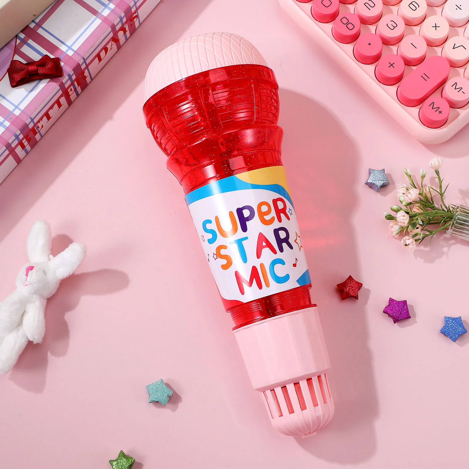 ميكروفون صدى للأطفال الصغار لعلاج الكلام خفيف الوزن من البلاستيك، ميكروفون للعب الغناء والحفلات الموسيقية للأولاد والبنات