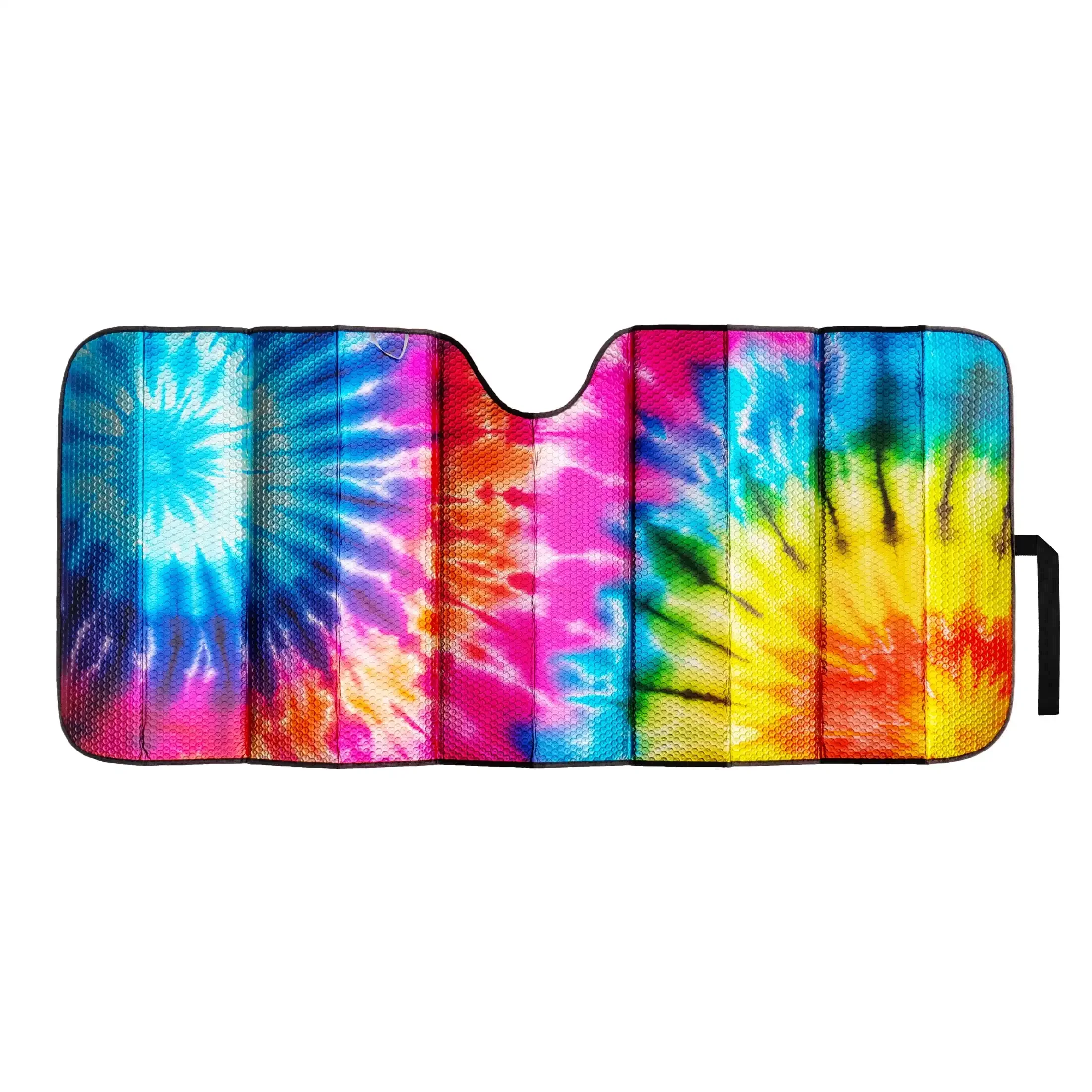 

Universal Car Sun Shade Accordion Fold 63"x28.5" Heat Blocker UV Rays Blocking Rainbow Multicolor for Sedan SUV