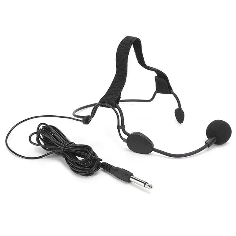 B68A 6.35MM Plug Dynamic Headband Microphone Ear Hook Microphone Suitable For WH20TQG Musical Instrument Guitar