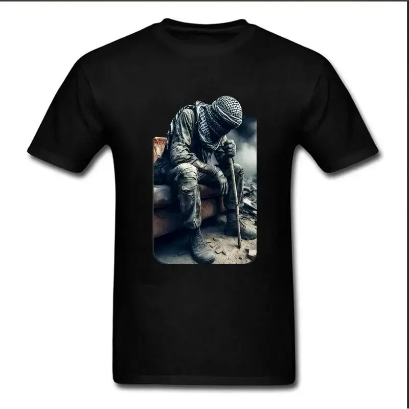 Sinwar Shirt New Fashion Men's Clothing Hot Selling Short Sleeve Round Collar Memory Hamas Singwar T-shirt Unisex Tops