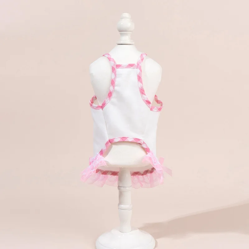 فستان كلب الكرز الحلو للكلاب الصغيرة، تنانير سترة الأميرة الجرو، قميص صيفي منقوش، ملابس تبريد، ملابس يوركي بيغل