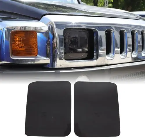 

Yinanlutos TPU Headlight Tint Film for Hummer H3 2005-2009 - 2PCS Car Exterior Protection