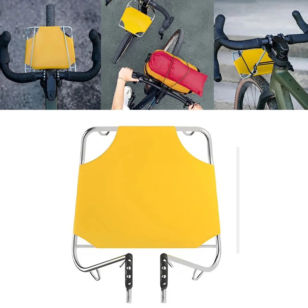 

Folding Bike Front Bag Carrier Metal Bike Basket Front Rack Carrier Bike Front Rack Carrier for MTB Road Bicycle