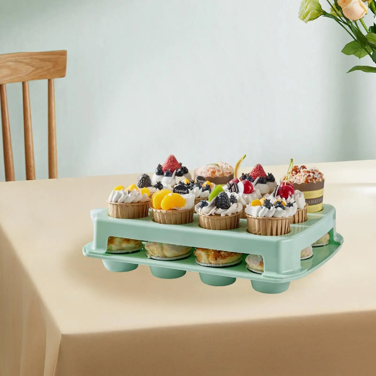 

Переноска для кексов, запираемая с ручкой и крышкой, контейнер для кексов, дорожный контейнер для торта, прямоугольный для кухонного фестиваля, рождественского печенья, дня рождения