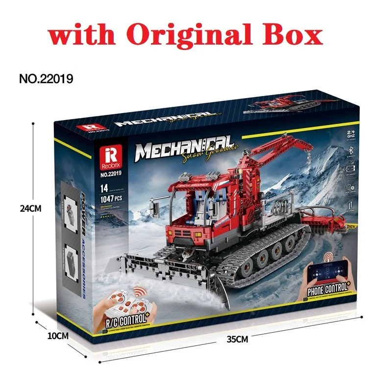 

Оригинальная коробка, электрический радиоуправляемый автомобиль, строительство, технический автомобиль, город, зима, пульт дистанционного управления, снежный грумер, строительные блоки, кирпичи для детей