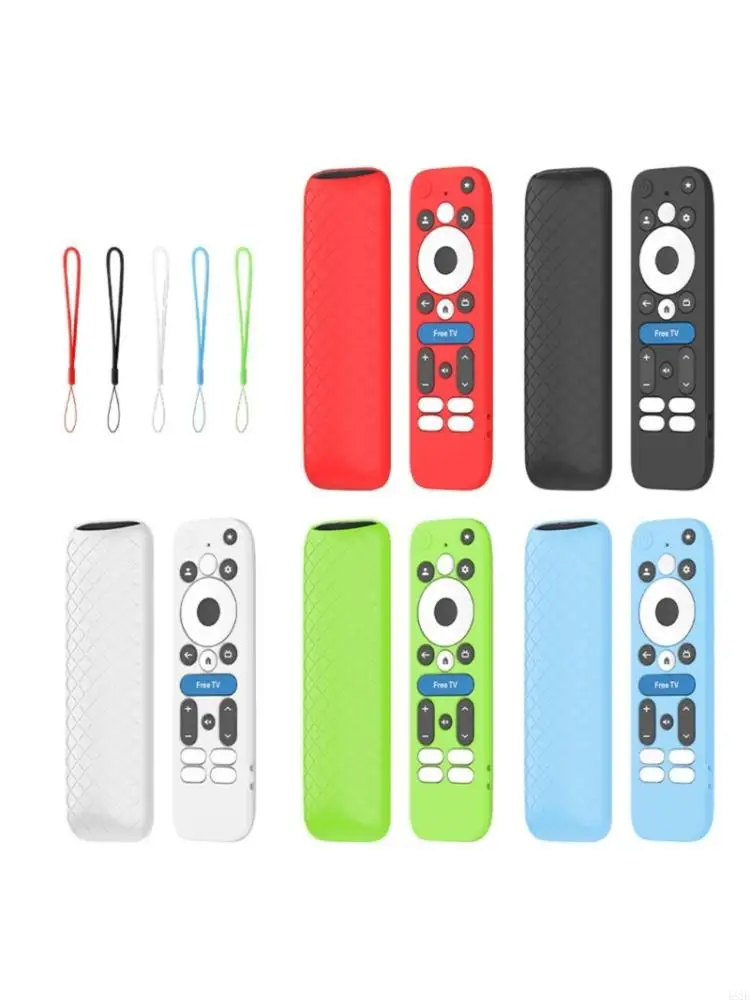 

462E AntiDrop Remote Cover Protectors for onn.GoogleTV Box 4KPro Remote Case Textured Grip Precise Button Openings with Strap