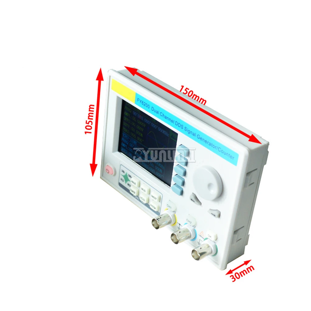 FY6200-20M dual-channel function/arbitrary waveform DDS signal generator/panel-based signal source