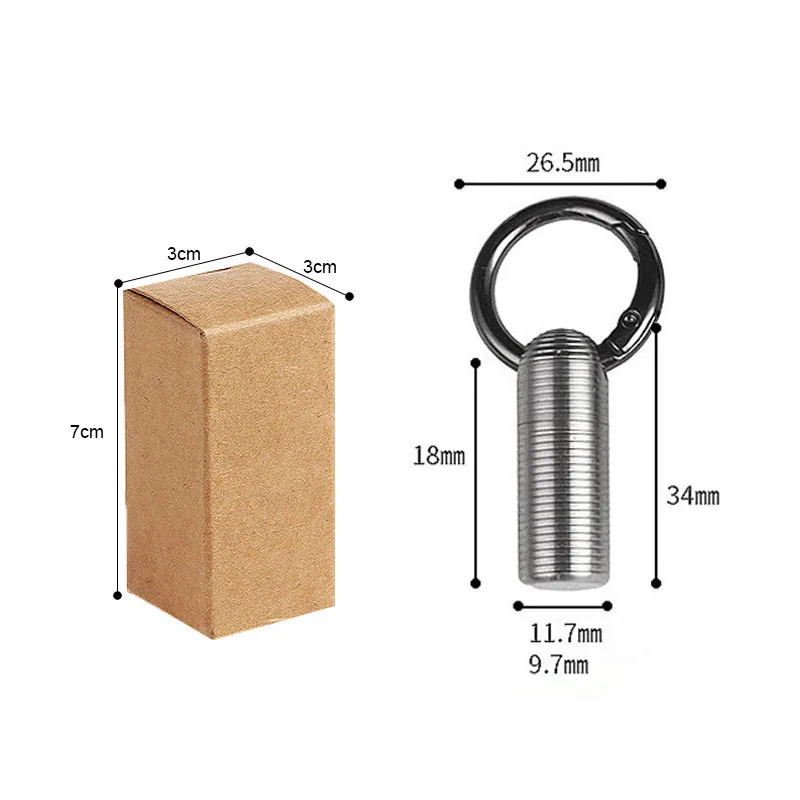 Portable Titanium Alloy Mini Seal Bottle Outdoor Camping Survival Pocket Pill Box Waterproof Capsule Travel EDC with Necklace