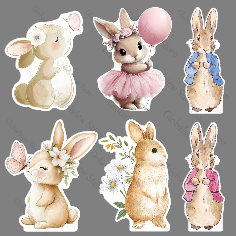36-12 Zoll Hasenausschnitte, floraler Hase mit Ballon, Schmetterling, Party-DIY-Deko, Schaumstoffplatten-Ausschnitt, Mädchen-Babyparty-Geburtstags-Hintergrund