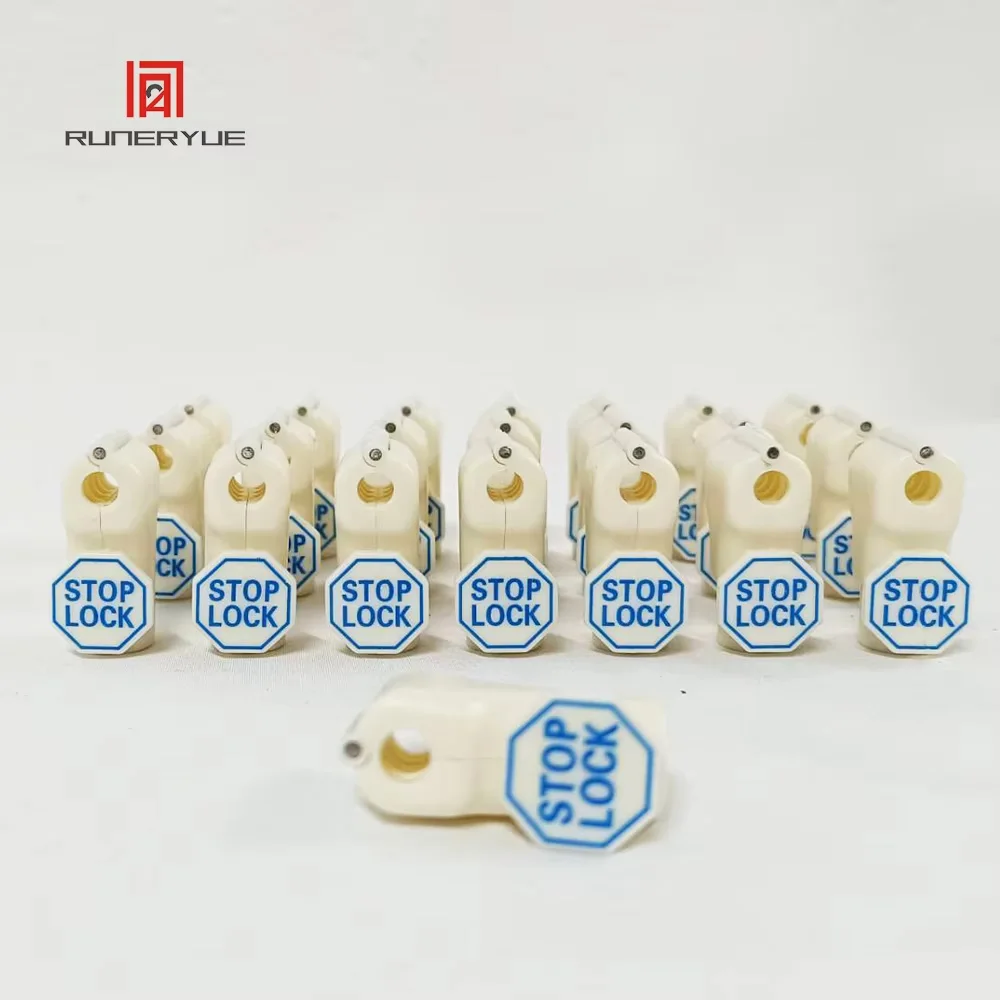100 Pcs White 6mm EAS Security Tag Stop Lock Hooks Anti-Theft Display Hook Stoplock for Retail Inventory Protection