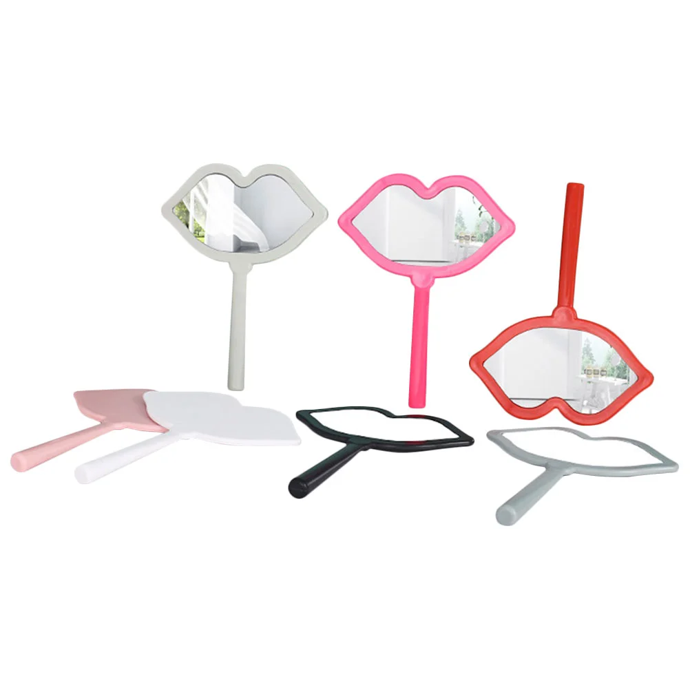 

7 Pcs Accessories Lip Makeup Mirror Miss Vanity Table Magnified Compact Stand Small