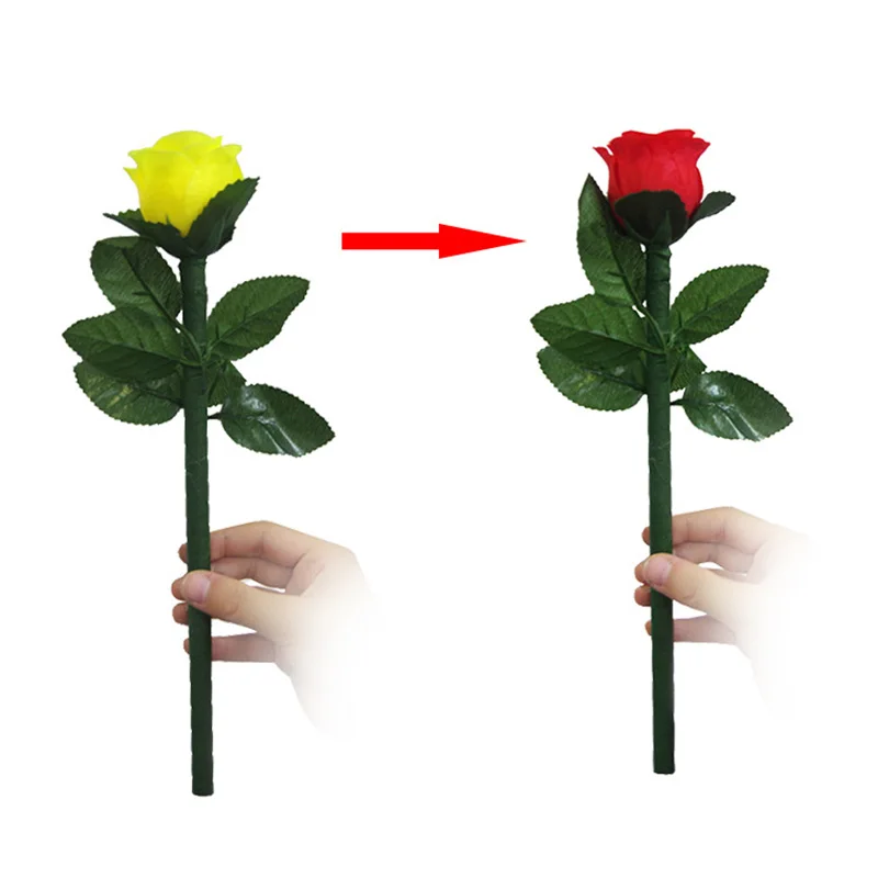 Color Change Roses (4 Colors) Magic Tricks Discoloration Rose Color Changes Flower Magie Stage Street Illusions Gimmicks Comedy