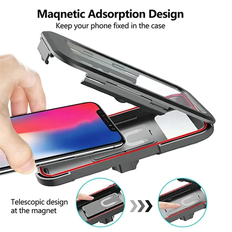 Bike Phone Support Waterproof Cover Type Case Bike Motorcycle Handlebar Rear View Mirror Stand Holder For Mobile Phone