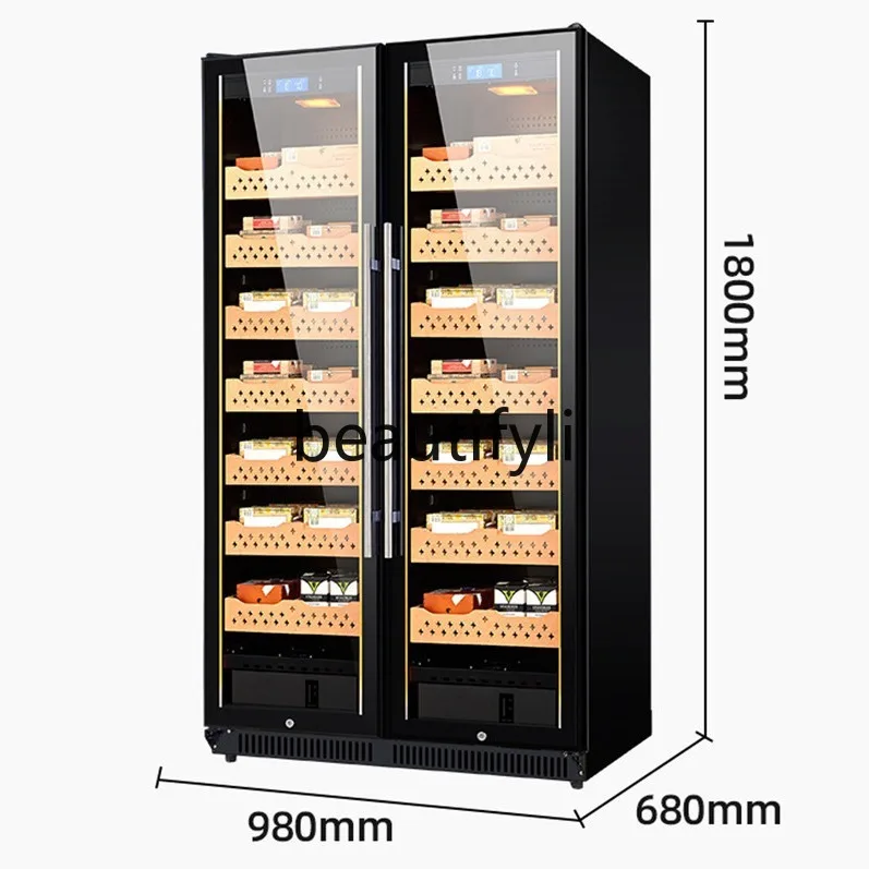 النبيذ الأحمر السيجار مزيج مجلس الوزراء التبغ مرطب درجة حرارة ثابتة الرطوبة الثابتة عرض خزانة العرض التجارية