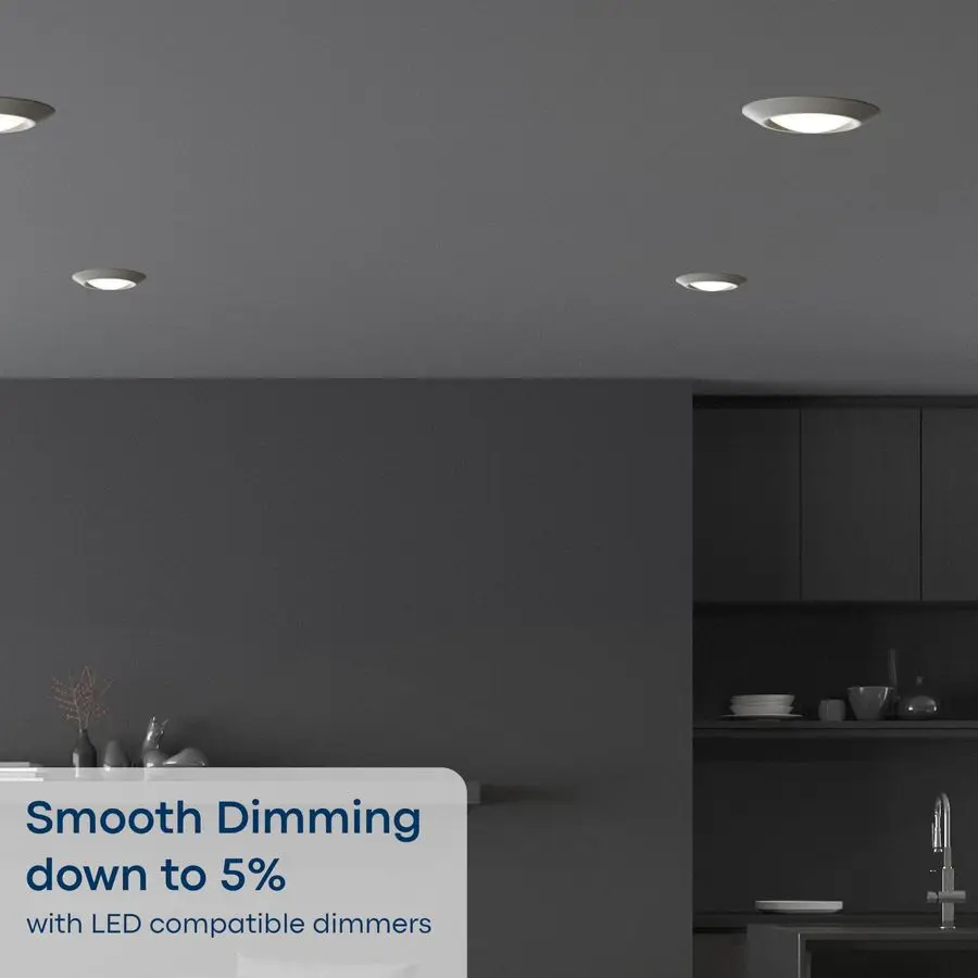 14550S15 Generation Lighting Traverse Lyte Round 6 in. 3000K, Canless Integrated LED Recessed Light, 925 Lumens, 90 CRI, T24 Com