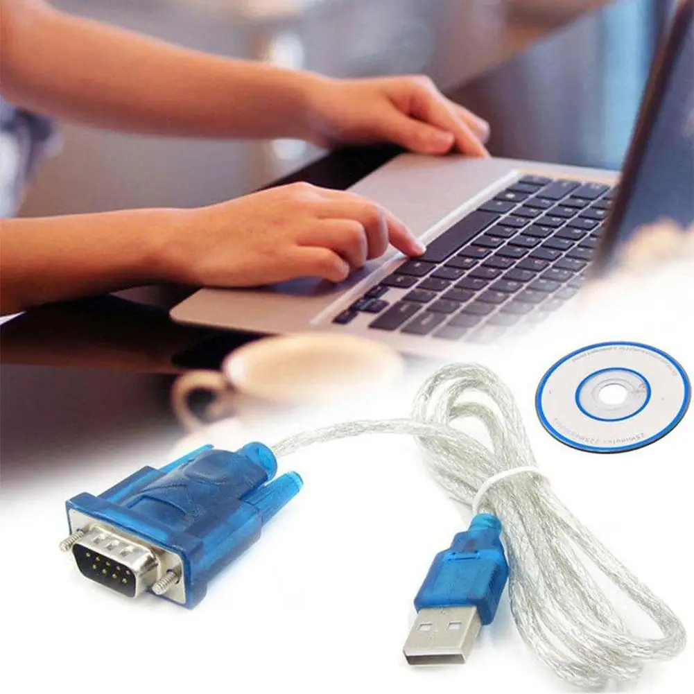 1/2Packs USB 2.0 to RS232 COM Port Serial Port 9 Pin DB9 Cable Adapter Convertor With Female Adapter With CD For Windows 10/7/8