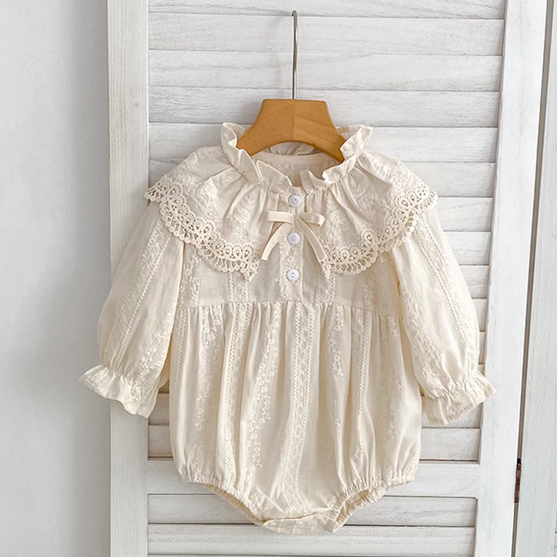 Baby Bodysuit 0-2 Years, Fashion Design, Collar, Bow Detail 2