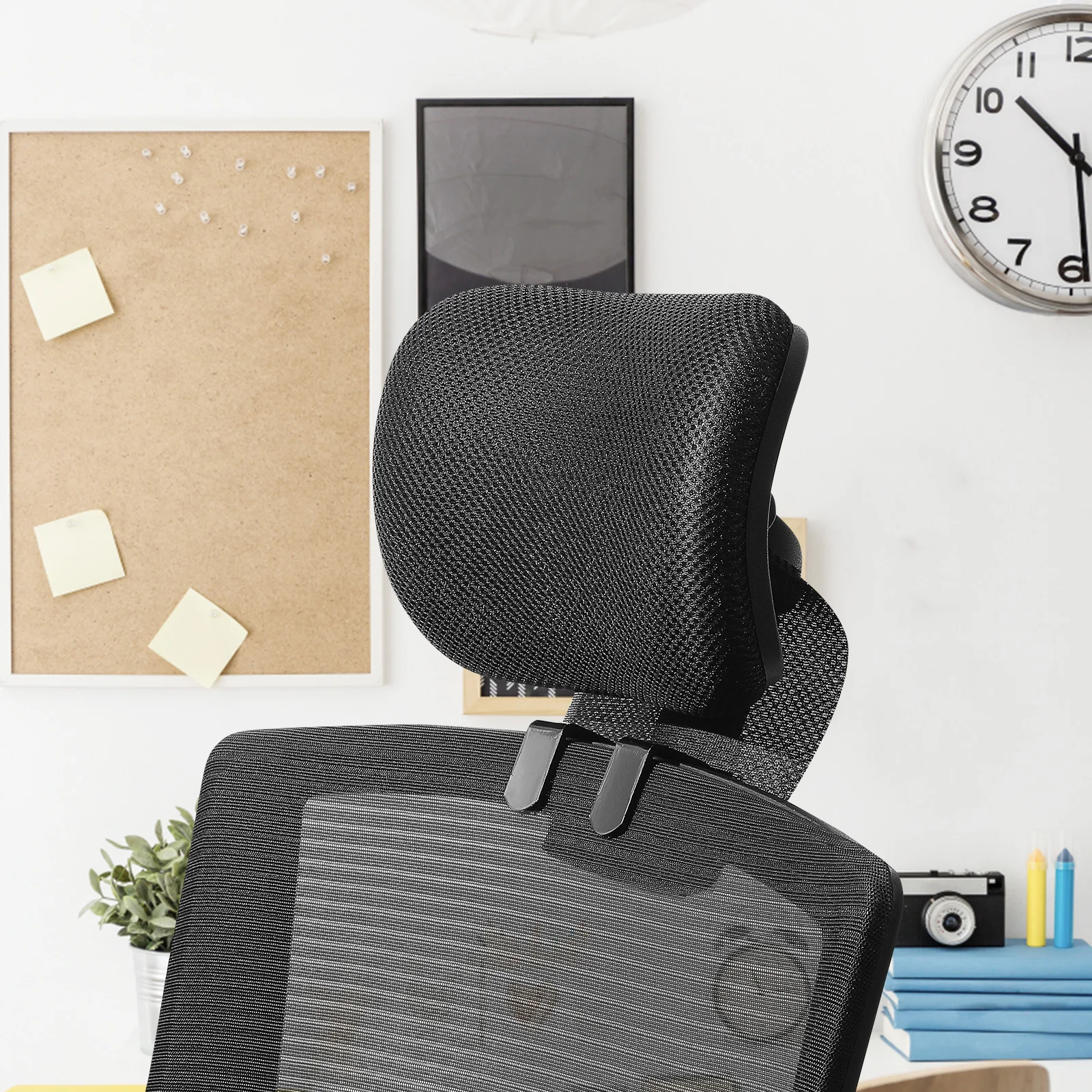 사무실 의자 헤드레스트 조절 가능한 높이 각도 목 보호 헤드 서포트 베개 인체공학적 메쉬 쿠션 임원용 호환