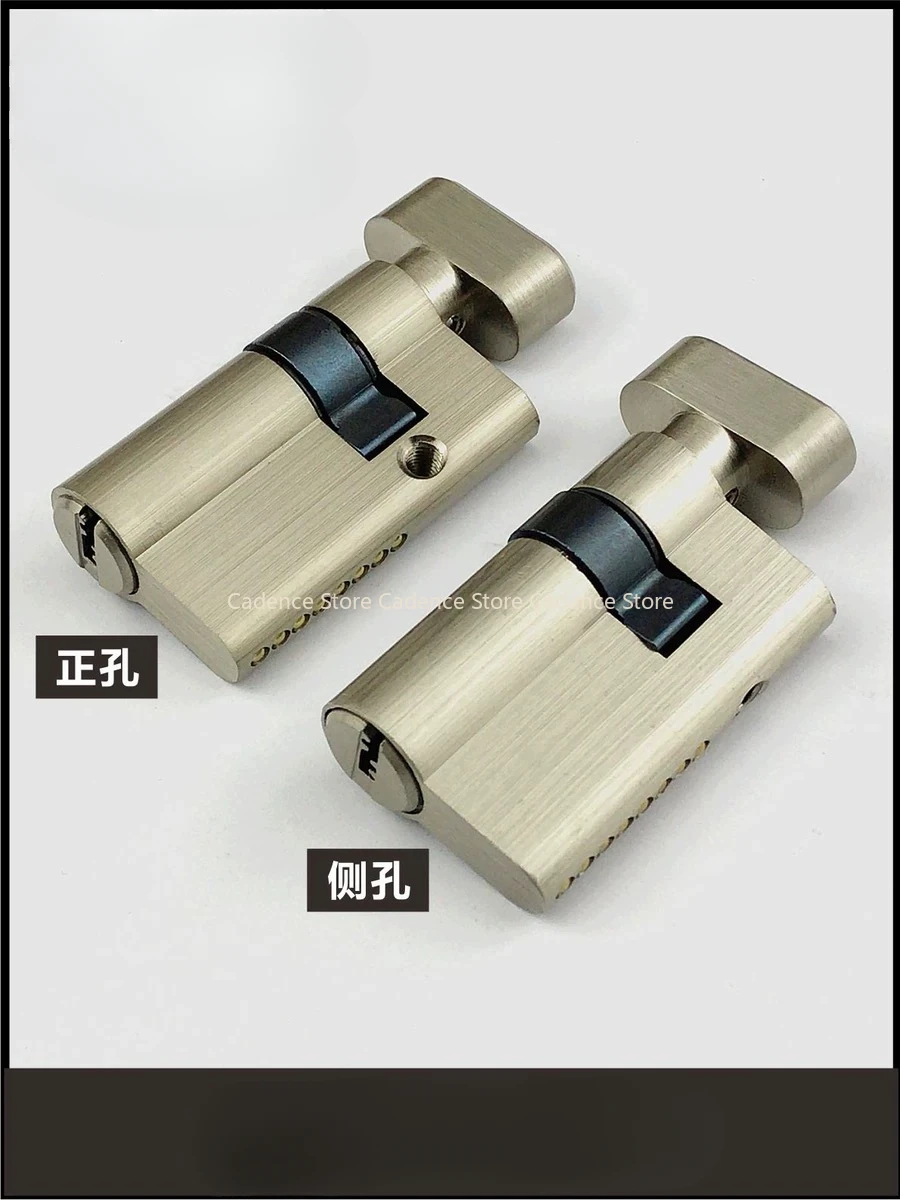 Glass door lock cylinder Asymmetrical core height 32MM length 50mm Frameless glass door lock  cylinder with knob 5keys