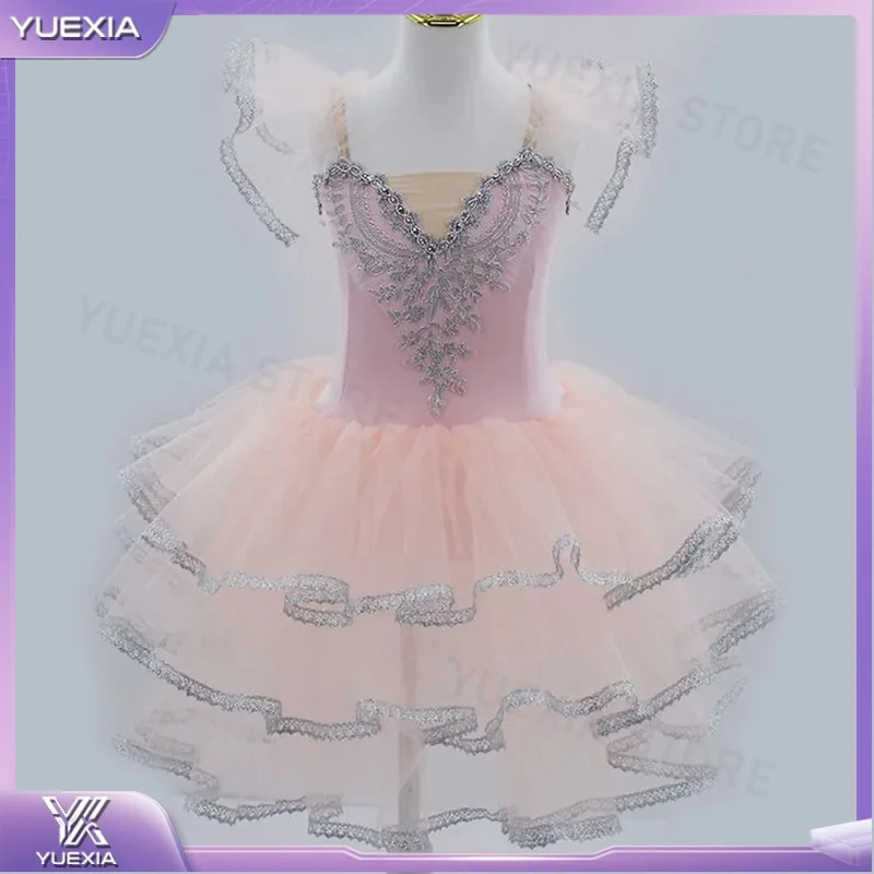 

Double Layer Ballet Tutu Dress for Girls and Women Swan Lake Performance Costume Strapless Tulle Dance Skirt Childrens Ballet