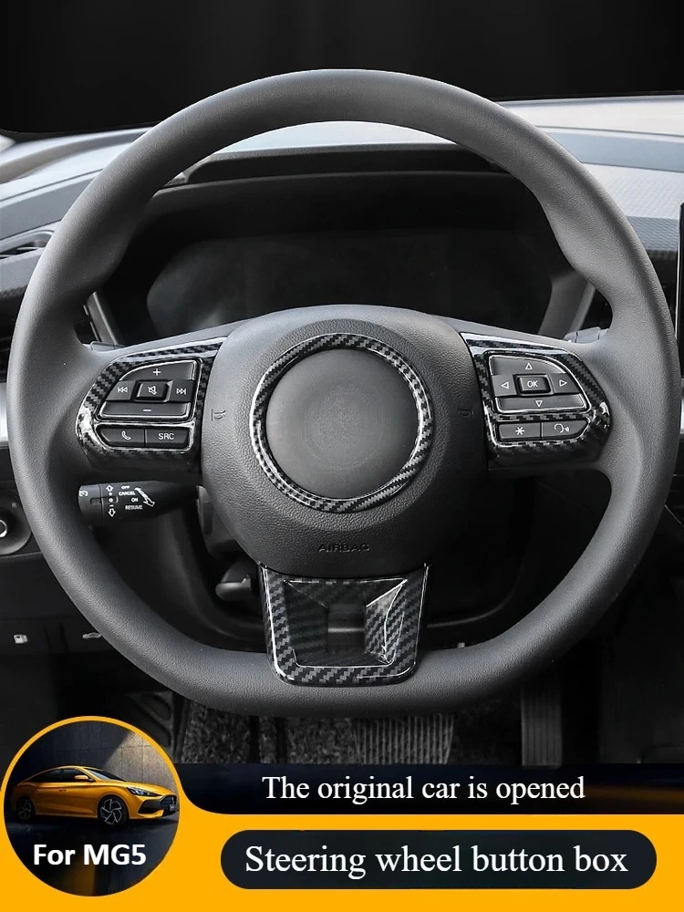 Modified steering wheels sequins button frames carbon fiber pattern interior decorative patches For 21 new MG5