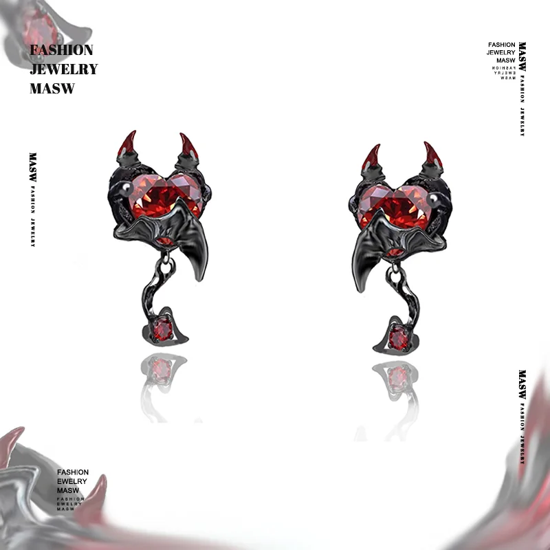 

MASW Original Design Luxury Temperament Little Bat Earrings For Women 2025 Trend New Modern Jewelry Accessories Hot Sale