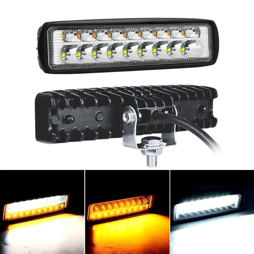 

Автомобильный светильник в сборе, 54 Вт, точечный светодиодный рабочий свет, 6000 К, автомобильный светильник, светодиодная рабочая панель, точечный мигающий противотуманный фонарь, белый, желтый, 12 В