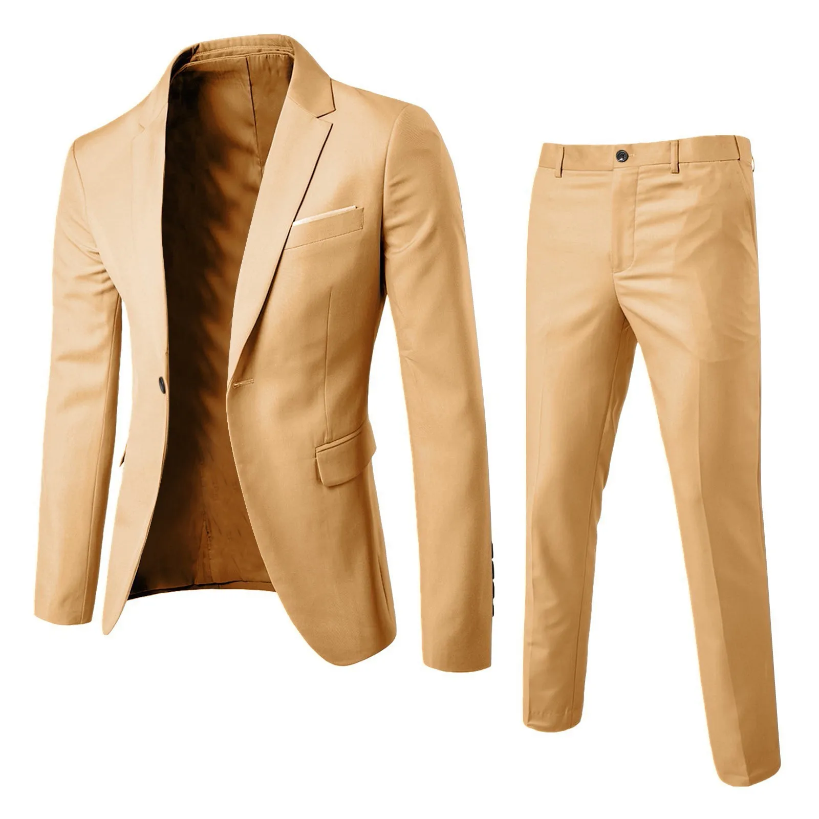 

Suit Sets Formal Suit Set Men Double Suit Jacket Solid Color Blazers Suit Pant Coat Social Suits Luxury Terno Masculino