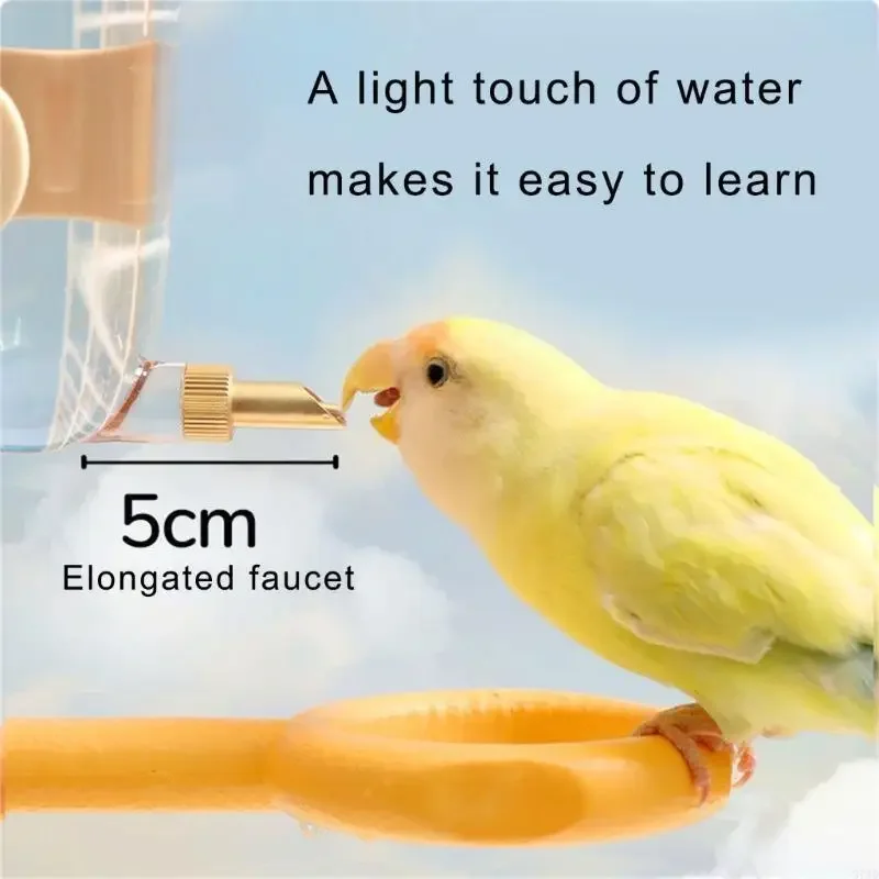 

Прозрачная автоматическая бутылка для питьевой воды для птиц и маленьких домашних животных с пружинными клапанами, дозатор воды